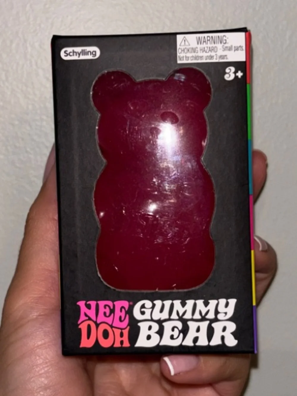 NeeDoh Gummy Bear Squishy Fidget Toy Color is PINK!
